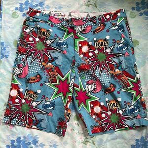 Royal & Awesome Comic Print Golf Shorts Sz. 40